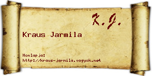 Kraus Jarmila névjegykártya